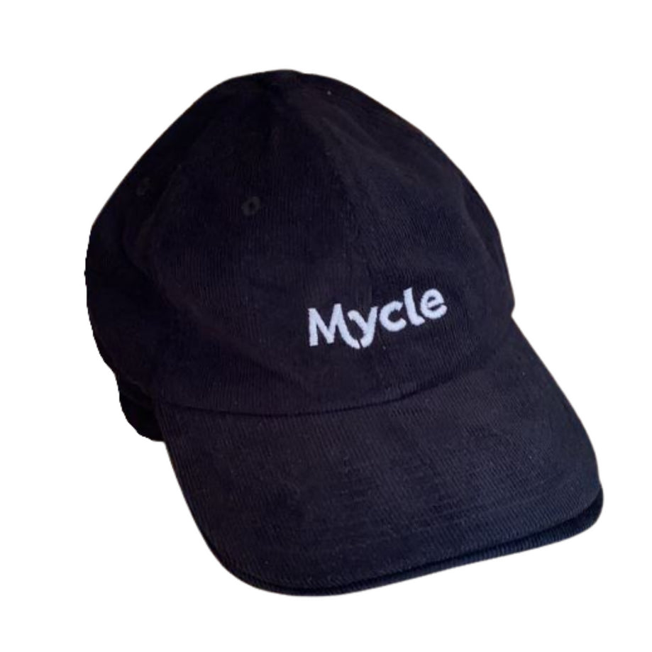 Mycle Black Corduroy Cap