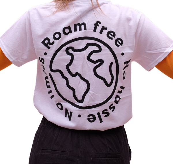 Mycle White Roam Free T-Shirt - 4 Sizes